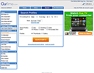 OurTime Basic Search