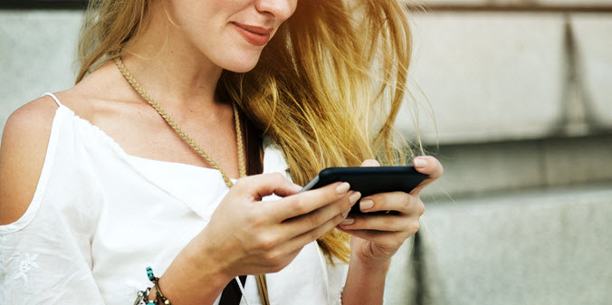 woman on phone