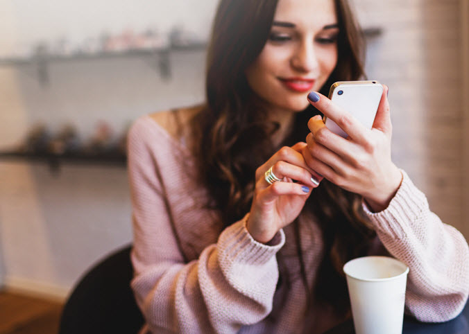 woman texting